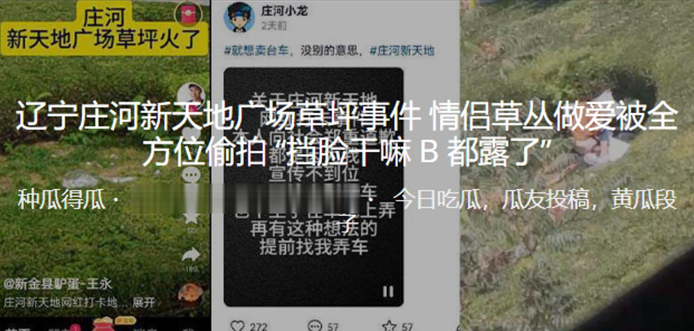 成都广场草坪情做爱被偷拍.