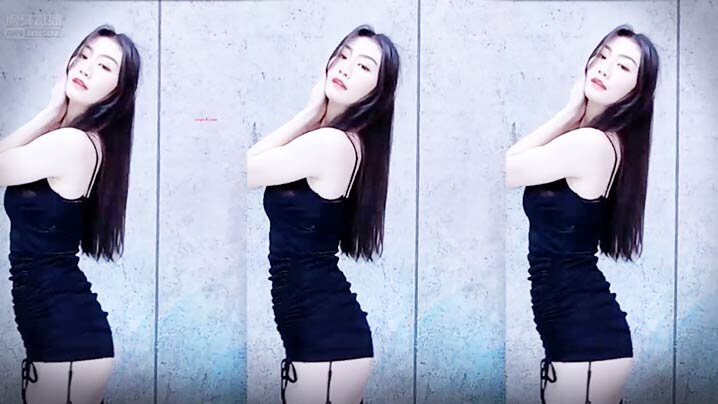 虎牙李遇安舞蹈亮点吊带包臀黑丝真得诱惑哇_.