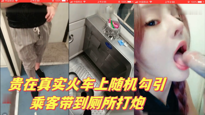 贵在真实火车上随机勾引乘客带到厕所打炮的